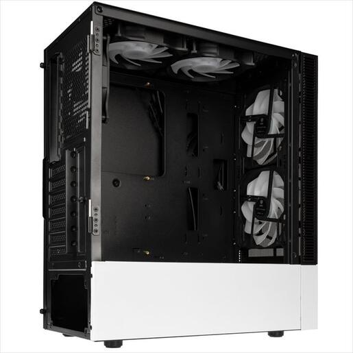 CASE KOLINK ATX OBSERVATORY MX Mesh ARGB w/Tempered glass, 2x140mm, 3x120mm UMBRA A-RGB fan, black/white