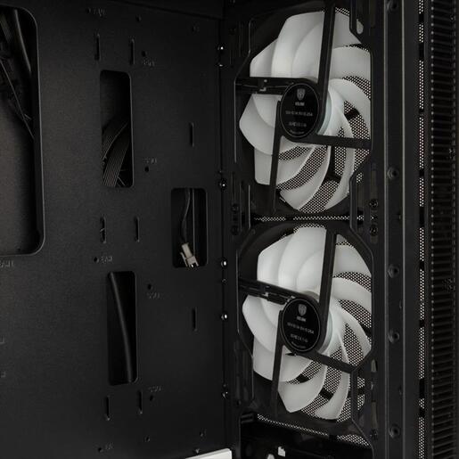 CASE KOLINK ATX OBSERVATORY MX Mesh ARGB w/Tempered glass, 2x140mm, 3x120mm UMBRA A-RGB fan, black/white