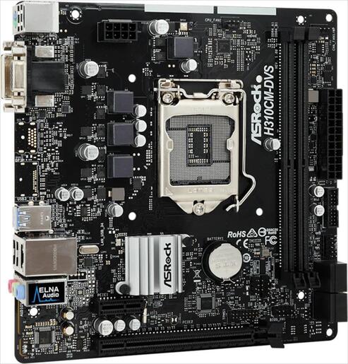MB 1151 H310CM-DVS ASROCK, 2xDDR4 2666MHz, DVI-D, VGA, PCIex16, PCIex1, 4xSATAIII, 4xUSB 3.1, 4xUSB2.0, 7.1 Channels