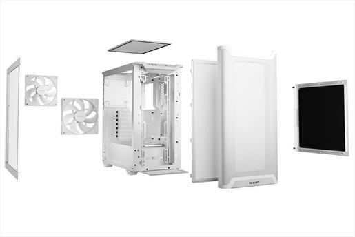 CASE BE QUIET! ATX Mid-Tower Pure Base 501 Airflow Window, 2x140mm Pure Wings 3, White BGW75