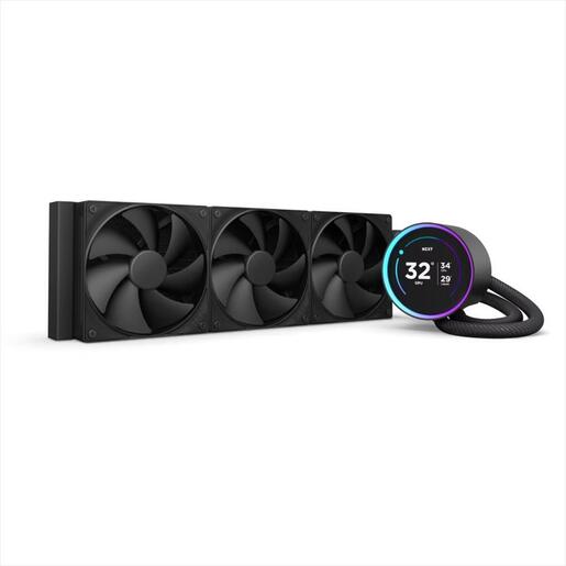 COOLERS CPU AIO NZXT Kraken 360 ELITE V2, 3x120mm F120P Static Pressure fans, w/2.72" IPS display, RL-KN36E-B2, MATTE BLACK