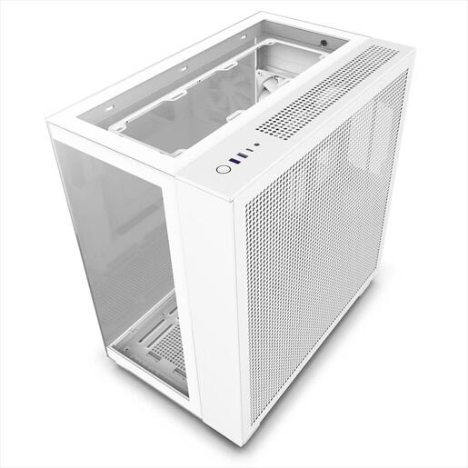 CASE NZXT ATX Mid-Tower H9 ELITE w/3xWINDOWS, 3x F120RGB Duo fans, 1xF120Q, Quiet Airflow fan,USB-C 3.2, 2xUSB-A 3.2, Matte White CM-H91EW-01