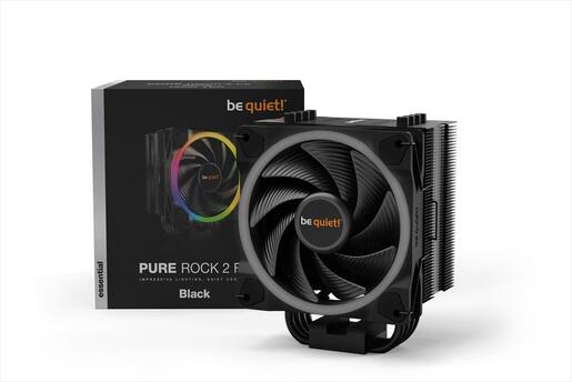 COOLERS CPU BE QUIET! PURE ROCK 2 FX BLACK, 4 heatpipes 6mm, Light Wings 120mm RGB PWM fan, TDP 150W, BK033
