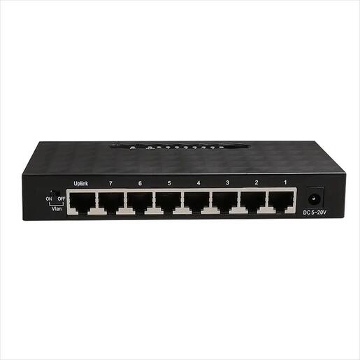 NET Switch DIEWU 8-port 10/100/1000 TXE210-M (MTK/EN8851) METAL BLACK