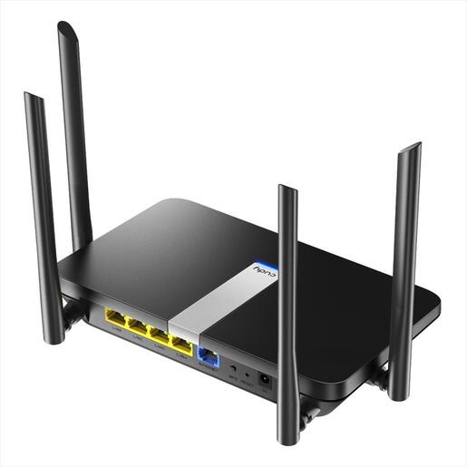 NET ROUTER WIRELESS DUAL BAND AX1800 CUDY X6 WIFI 6 w/4 antennas, x1 WAN GIGABIT port, 4x LAN GIGABIT ports