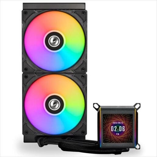 COOLERS CPU AIO LIAN LI GALAHAD II LCD 280 ARGB, 2,88"IPS Display, DAISY-CHAINABLE 2x140mm ARGB PWM FAN, Black, GA2ALCD28B