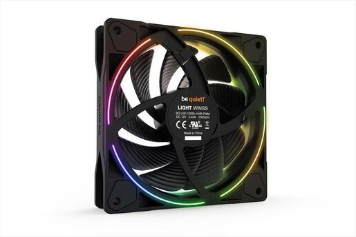 COOLERS CASE FAN 120mm BE QUIET! LIGHT WINGS PWM high-speed 2.500rpm ARGB, RIFLE BEARING, Triple Pack, BL077