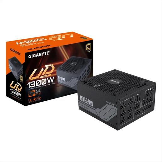 PSU 1300W GIGABYTE UD1300GM PG5 80 PLUS GOLD w/PCIE 5.0, FULL MODULAR, BLACK, GP-UD1300GM PG5