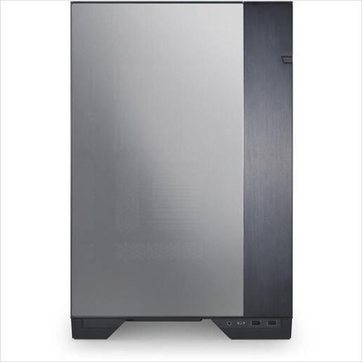 CASE LIAN LI E-ATX O11 VISION Mid-Tower w/2x Tempered glass CHROME (Black Mirror Finish), O11VC