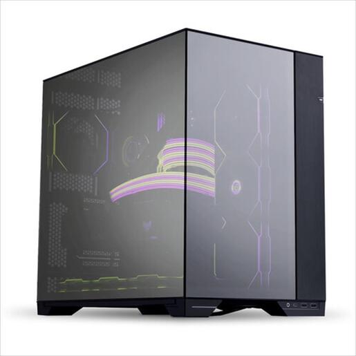 CASE LIAN LI E-ATX O11 VISION Mid-Tower w/2x Tempered glass CHROME (Black Mirror Finish), O11VC