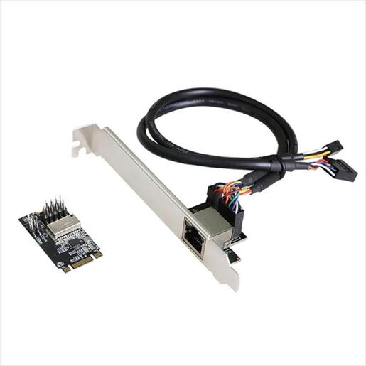 NET LAN M.2 TO PCIe 10/100/1000Mbs, DIEWU TXA082, Chipset: Realtek/RT8111H, LP