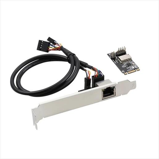 NET LAN M.2 TO PCIe 10/100/1000Mbs, DIEWU TXA082, Chipset: Realtek/RT8111H, LP