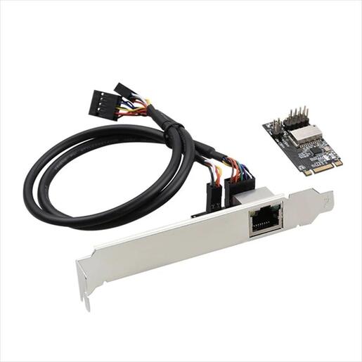 NET LAN M.2 TO PCIe 10/100/1000Mbs, DIEWU TXA082, Chipset: Realtek/RT8111H, LP
