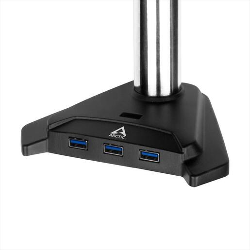 MONITOR STAND ARCTIC Z1 PRO (Gen 3), 1 MONITOR, up to 38",VESA 100/75mm, Tilt, Swivel, Rotation, 15kg, w/ 4x USB 3.2 Gen1 + DC Power Jack, AEMNT00049A