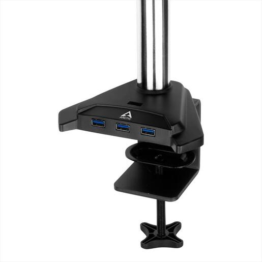 MONITOR STAND ARCTIC Z1 PRO (Gen 3), 1 MONITOR, up to 38",VESA 100/75mm, Tilt, Swivel, Rotation, 15kg, w/ 4x USB 3.2 Gen1 + DC Power Jack, AEMNT00049A