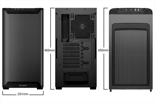 CASE BE QUIET! ATX Mid-Tower Pure Base 501 Airflow Window, 2x140mm Pure Wings 3, Black BGW74