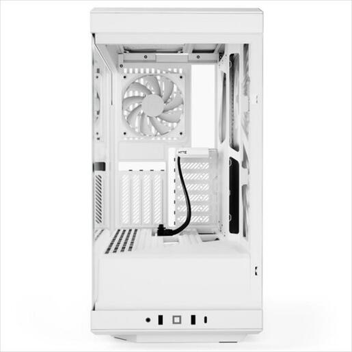 CASE HYTE ATX Mid-Tower Y40, x2 Tempered glass, 2x 120mm fans, w/riser 4.0 cable, USB 3.2 Type C, Snow White, CS-HYTE-Y40-WW