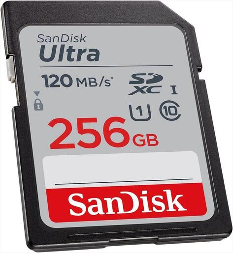 MEMORY CARD SANDISK SDXC 256GB ULTRA 120MB/s SDSDUN4-256-GN6IN
