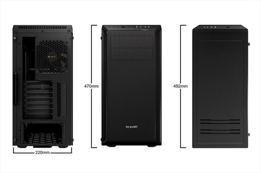 CASE BE QUIET! ATX Mid-Tower Pure Base 600, 1x140mm Pure Wings 2,1x120mm Pure Wings 2, Extra insulation mats, w/ WINDOW, w/ OD DVD slot, Black BGW21
