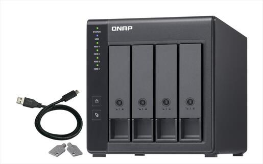 NET NAS SERVER QNAP TR-004, 4 HDD BAY, USB Type-C 3.2 Gen 1