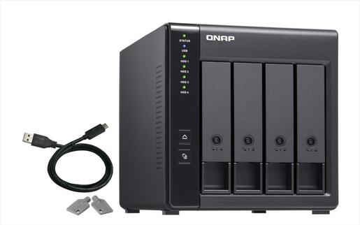 NET NAS SERVER QNAP TR-004, 4 HDD BAY, USB Type-C 3.2 Gen 1