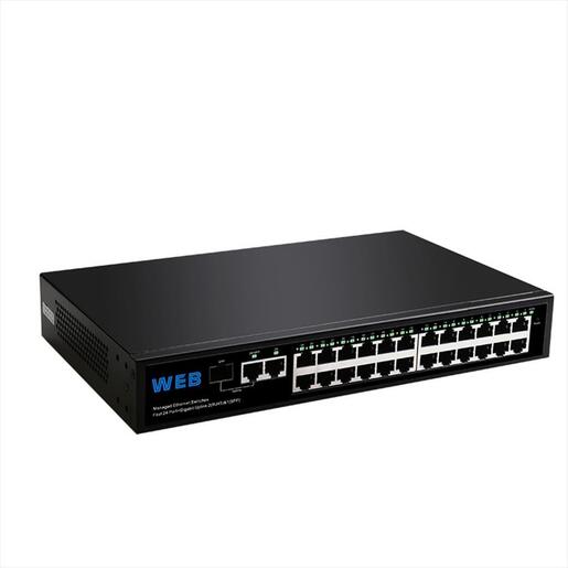 NET Switch DIEWU 24-port 10/100 + 2 10/100/1000 + 1xSFP TXE050  WEB Managed