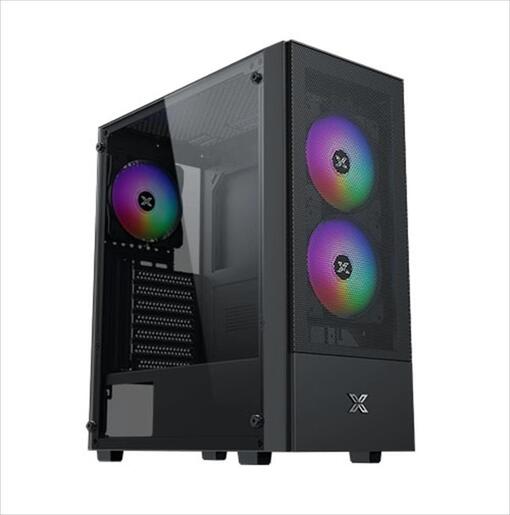 CASE XIGMATEK ATX HERO II AIR 3F, Left TG, Mesh Front panel , 3x120mm Z20F LED RGB FIXED fan, USB 3.0, EN41655