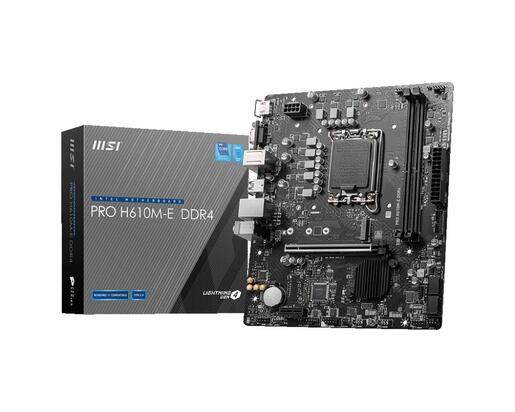 MB 1700 H610M-E PRO MSI, 2xDDR4 3200MHz, M.2, VGA,HDMI, PCIex16, PCIex1, 4xSATAIII
