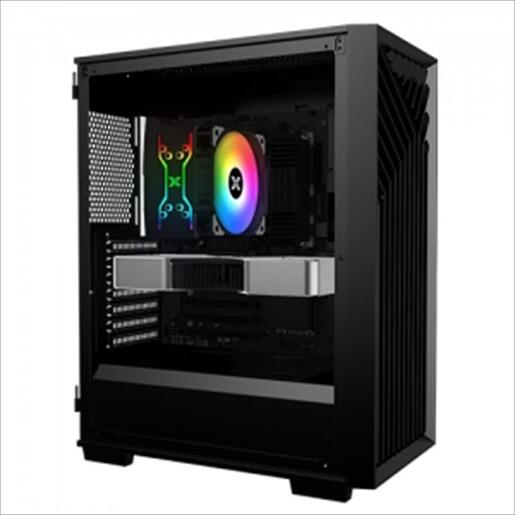 CASE XIGMATEK ATX mid-Tower LUX G BLACK w/TG Magnet flip, 4x120mm X24A, ARGB Galaxy II Fan Control Kit