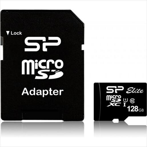 MEMORY CARD SILICON POWER MICRO-SD ELITE SDXC 128GB C10 w/adapter, SP128GBSTXBU1V10SP