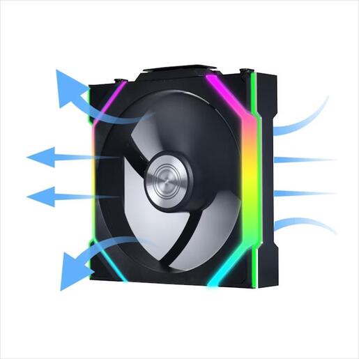 COOLERS CASE FAN 3x120mm LIAN LI UNI FAN SL w/ L-Wireless controller, 120 Reverse Blade A-RGB PWM, Black, 12RSL1W3B