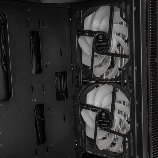 CASE KOLINK ATX OBSERVATORY MX Mesh ARGB w/Tempered glass, 2x140mm, 3x120mm UMBRA A-RGB fan, black