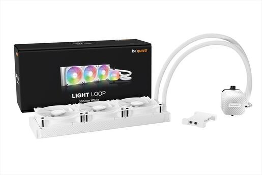 COOLERS CPU AIO BE QUIET! LIGHT LOOP 360 White, 3x120mm Light Wings LX 120mm ARGB PWM, w/REFFIL OPTION, ARGB LED on pump, w/ARGB HUB, BW023