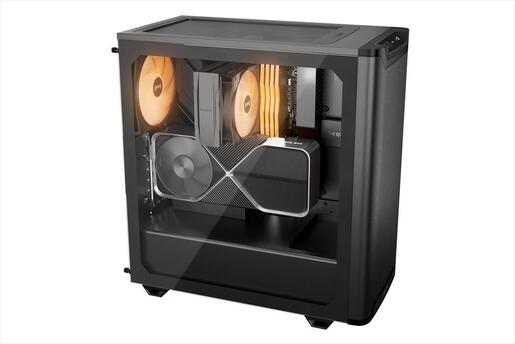 CASE BE QUIET! ATX Mid-Tower Pure Base 501 LX, 4x120mm Light Wings LX ARGB, Front mesh, ARGB/PWM controller, Black BGW78