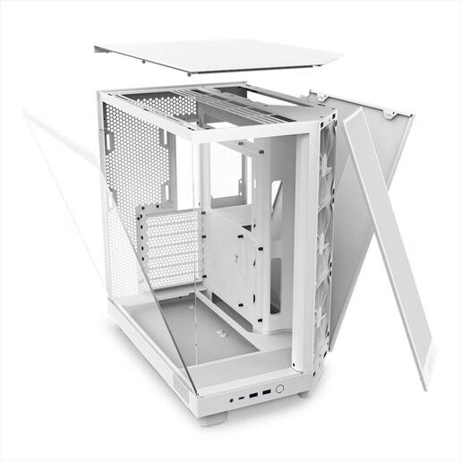 CASE NZXT ATX Mid-Tower H6 FLOW w/WINDOW + side & top MESH 3xF120Q Airflow 120mm fans,1xUSB 3.2 typeC,2x USB 3.2 typeA, Matte White CC-H61FW-01
