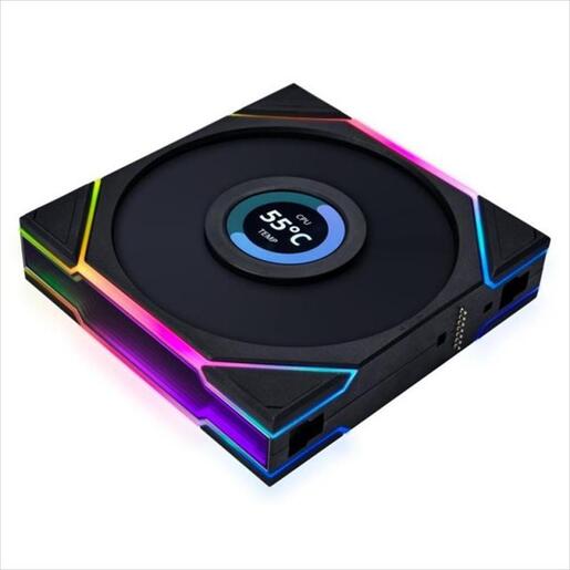 COOLERS CASE FAN 120mm LIAN LI UNI FAN TL LCD 120 Reverse Blade A-RGB 1900 RPM PWM, Black, 12RTLLCD1B