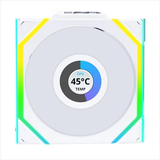 COOLERS CASE FAN 3x120mm LIAN LI UNI FAN SL w/ L-Wireless controller, LCD 120 Reverse Blade A-RGB PWM, White, 12RSLLCD1W3W