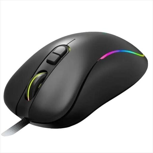 MOUSE WIRED ARMAGGEDDON, RAVEN V RGB, USB, CPI 7200, 8 PROGRAMMABLE BUTTONS, PROGRAMMABLE RGB ILLUMINATION, Black (MOUSEPAD in BOX)
