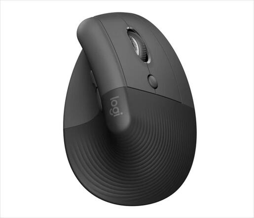 MOUSE WIRELESS LOGITECH LIFT VERTICAL ERGONOMIC OPTICAL w/ Bluetooth Logi Bolt, Graphite, business, 910-006494