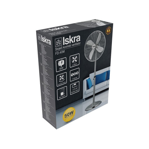 Iskra FD-40M Стоечки метален вентилатор