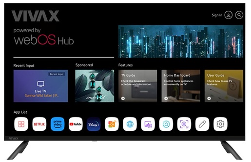 VIVAX Imago LED TV 43LE110WO, Full HD, Smart TV, WebOS Hub, DVB-T2 H.265/T/S2/C/S2