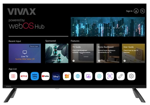 VIVAX Imago LED TV 32LE110WO, HD Ready, Smart TV, WebOS, DVB-T2 H.265/T/S2/C/S2, HDR+