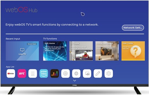 FOX LED TV 43WOS635F, 4K Ultra HD, Frameless, WebOS 5.0, Smart TV, Magični daljinski, PVR, Dolby Audio