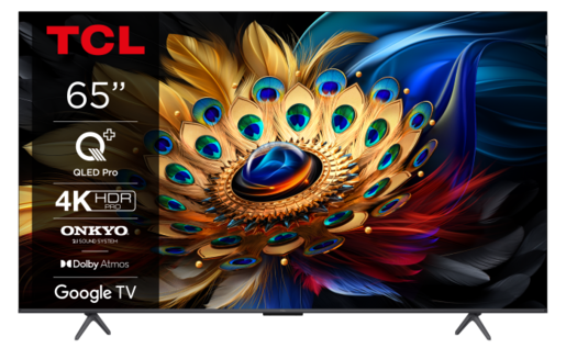 TCL QLED TV 65C61B, Smart TV, 120Hz, Google TV, AiPQ PRO, Dolby Atmos, Dolby Vision, HDR10+
