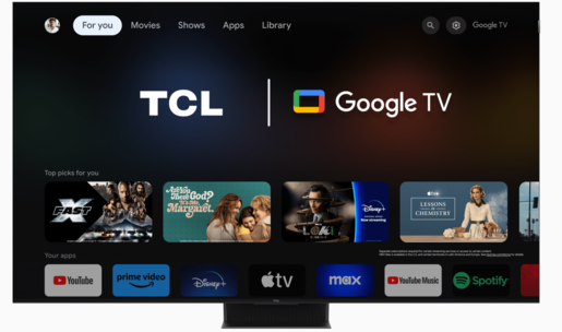 TCL QD-Mini LED TV 75C855, Smart TV, 4К QLED, AiPQ Pro, AMD FreeSync, Dolby Vision IQ, Dolby Atmos, 144 Hz, HDR 3500