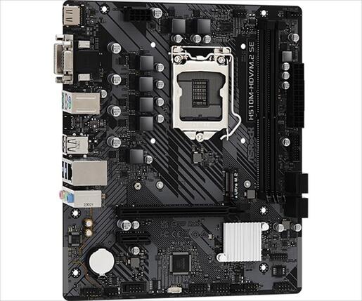 MB 1200 H510M-HDV/M.2 SE ASROCK, 2xDDR4 3200MHz, VGA,HDMI, DVI, PCIe 4.0 x16, PCIe 3.0 x1, Ultra M.2, 4xSATAIII, 4xUSB 3.1, 7.1 Channels