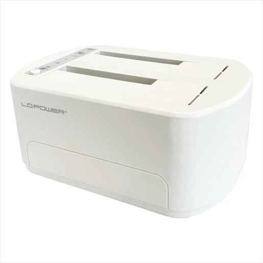 HDD/SSD 2,5"/3,5" DOCKING STATION LC-POWER,Dual bay, USB 3.2, White, LC-DOCK-U3-VI