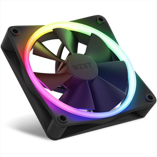 COOLERS CASE FAN 3x120mm NZXT F120 RGB w/controller, 1800 RPM PWM, Black, RF-R12TF-B1