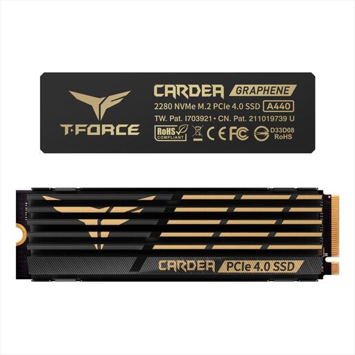 SSD M.2 1TB TEAM GROUP T-FORCE CARDEA A440 NVMe PCIe Gen4 7.000/5.500 MB/s, w/Aluminum Heatsink, TM8FPZ001T0C327