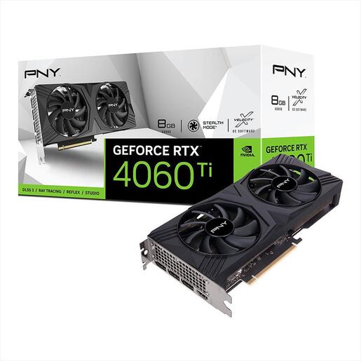 VGA PNY RTX 4060 Ti VERTO Dual Fan GDDR6, DPx3, HDMIx1, VCG4060T8DFXPB1